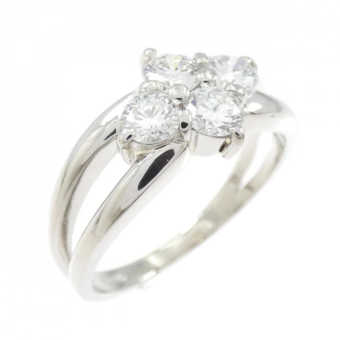 PT900 DIAMOND RING: PT900 Diamond Ring Brand: Unbranded Type/Style: Diamond Ring Material: PT900, Main Stone/Creation Natural Color: Silver Size: US 6 Accessories: None Accessories Notice: When purchasing pre
