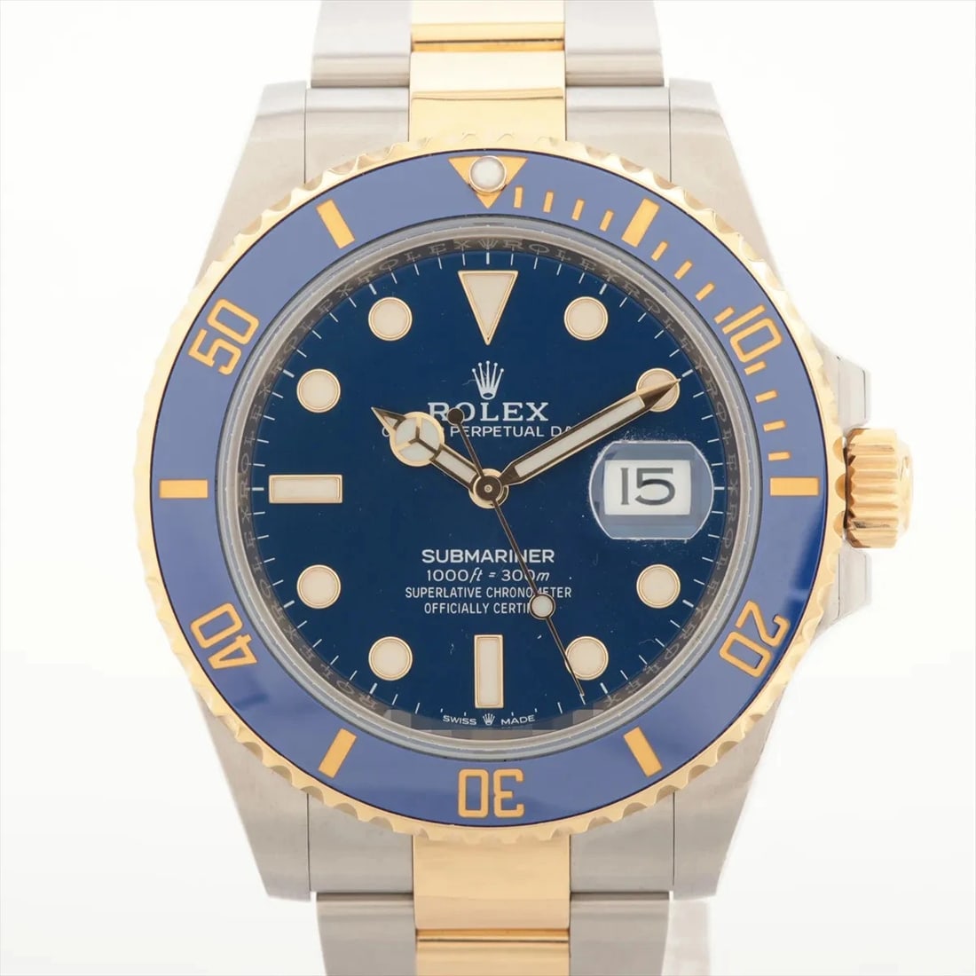 ROLEX SUBMARINER SS?YG BLUE DIAL, WATCH: Rolex Submariner SS?YG blue dial, Watch Brand: Rolex Type/Style: Wristwatch Material: SS?YG Color: blue dial Size: Case:W1.6 x H1.6inch / W41 x H41 Circumference of Wrist:6.5inch / 16.5 Accessorie