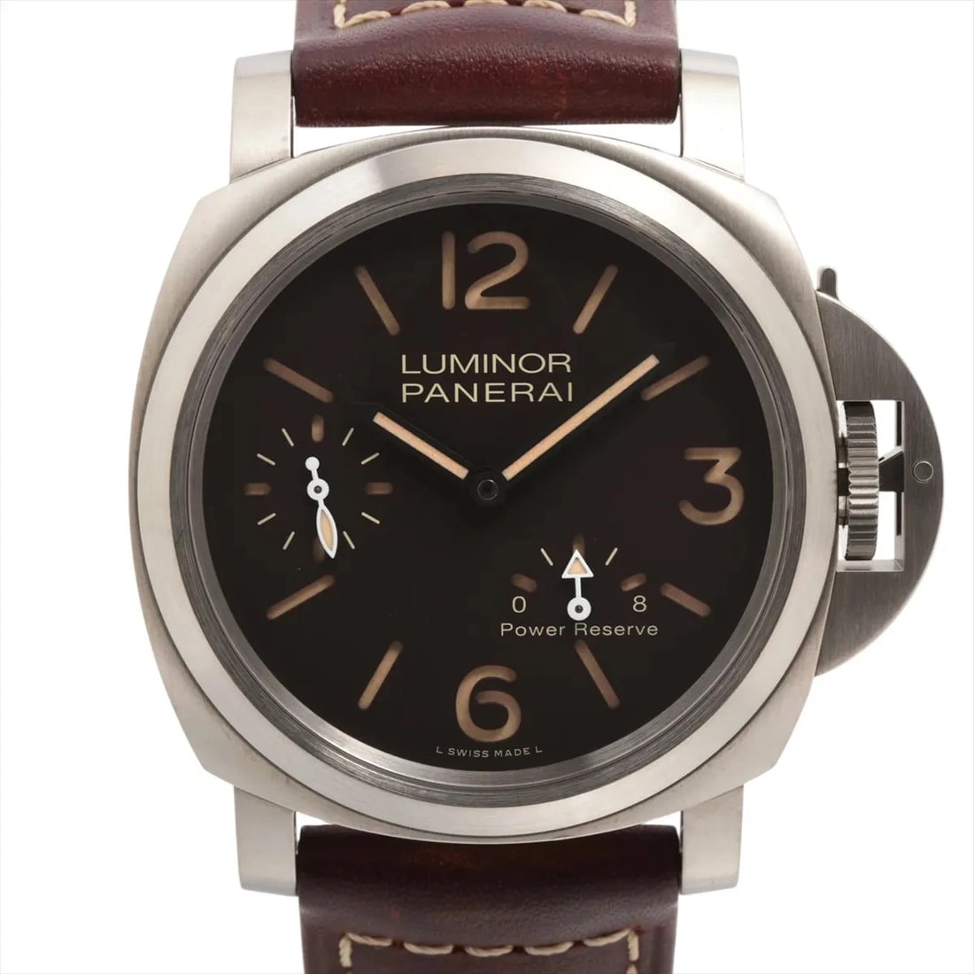 PANERAI LUMINOR POWER RESERVE TI X LEATHER BLACK DIAL, WATCH (1 of 4)