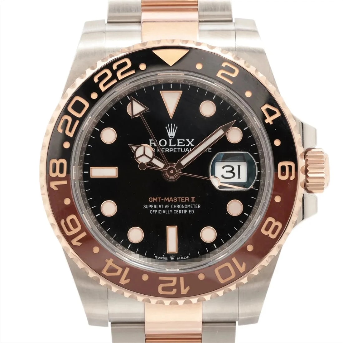 ROLEX GMT MASTER II PG?SS BLACK DIAL, WATCH: Rolex GMT Master II PG?SS black dial, Watch Brand: Rolex Type/Style: Wristwatch Material: PG?SS Color: black dial Size: Case:W1.6 x H1.6inch / W40 x H40 Circumference of Wrist:7.7inch / 19.5 Acces