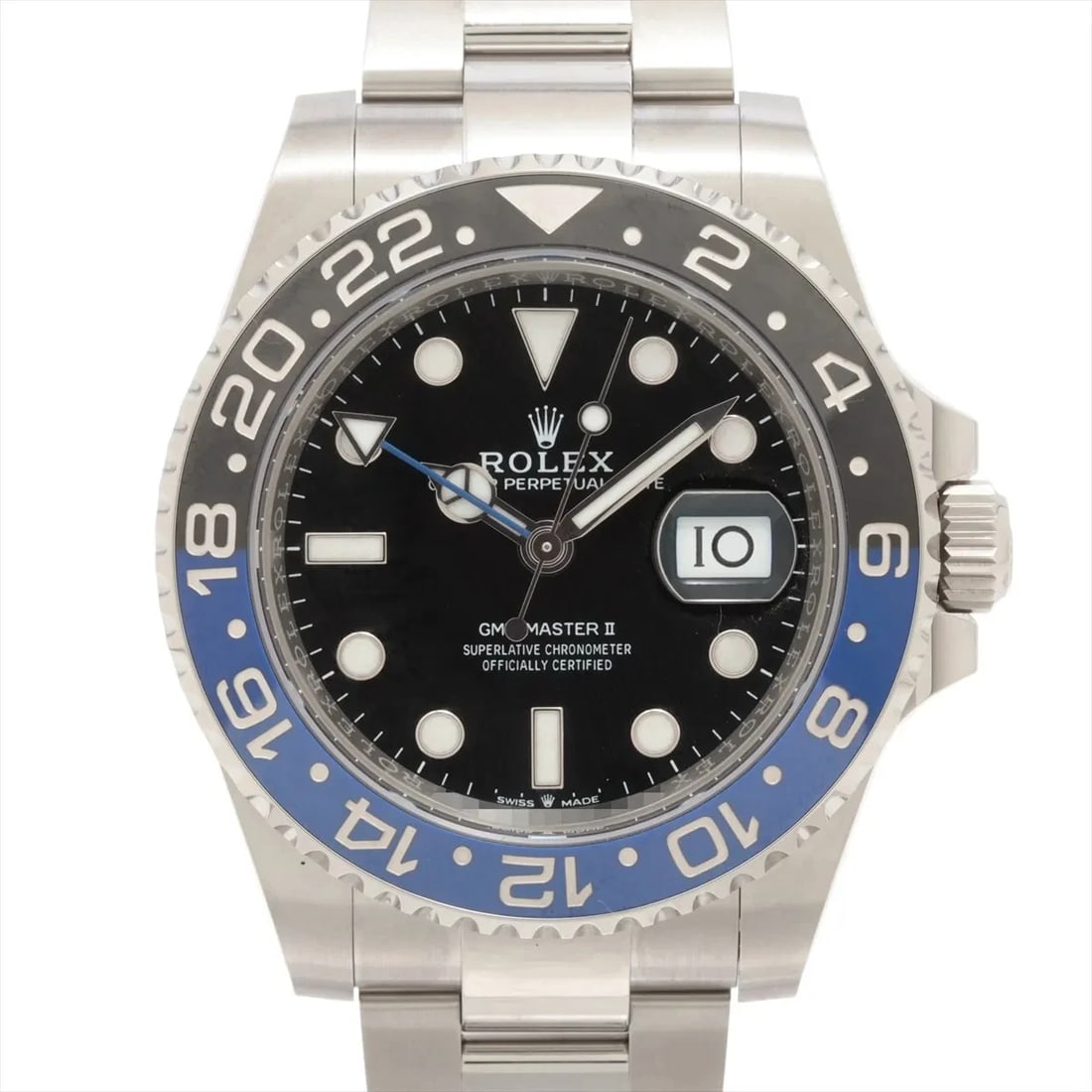 ROLEX GMT MASTER II SS BLACK DIAL, WATCH: Rolex GMT Master II SS black dial, Watch Brand: Rolex Type/Style: Wristwatch Material: SS Color: black dial Size: Case:W1.6 x H1.6inch / W40 x H40 Circumference of Wrist:7.5inch / 19 Accessories:
