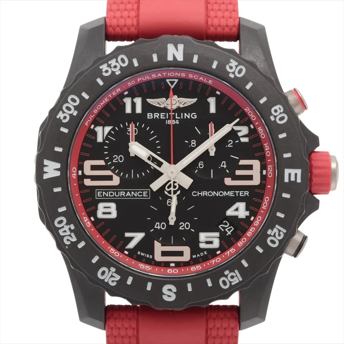 BREITLING ENDURANCE PRO AIR ASIA BRIGHT LIGHT X RUBBER BLACK DIAL, WATCH: Breitling Endurance Pro Air Asia Bright light x rubber black dial, Watch Brand: Breitling Type/Style: Wristwatch Material: Bright light x rubber Color: black Size: Case:W1.6 x H1.6inch / W44 x H44 Cir