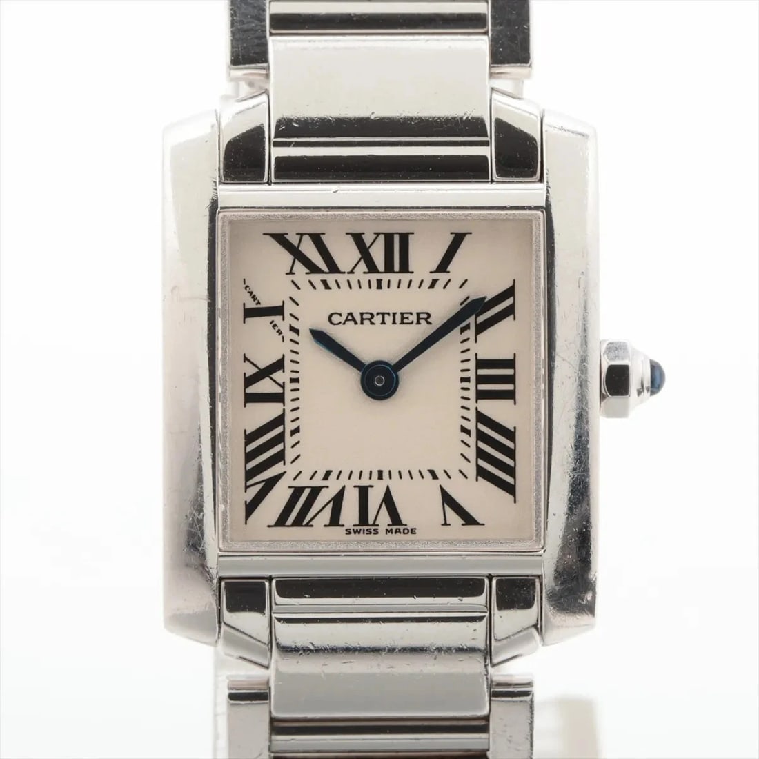 CARTIER TANK FRANCAISE WG SILVER-FACE, WATCH: Cartier Tank Francaise WG Silver-Face, Watch Brand: Cartier Type/Style: Wristwatch Material: WG Color: Silver-Face Size: Case:W0.8 x H0.8inch / W20 x H25 Circumference of Wrist:5.7inch / 14.5 Acce