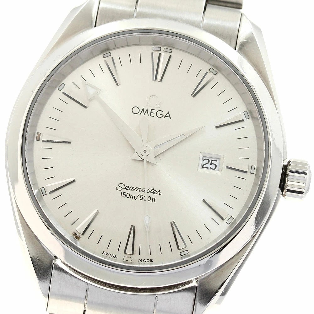 OMEGA SEAMASTER AQUA TERRA QUARTZ MEN'S WATCH: Omega Seamaster Aqua Terra Quartz Men's Watch Brand: Omega Type/Style: Wristwatch Material: Case Material: Stainless Steel Band Material: Stainless Steel Color: Dial Color silver Size: Case Size: