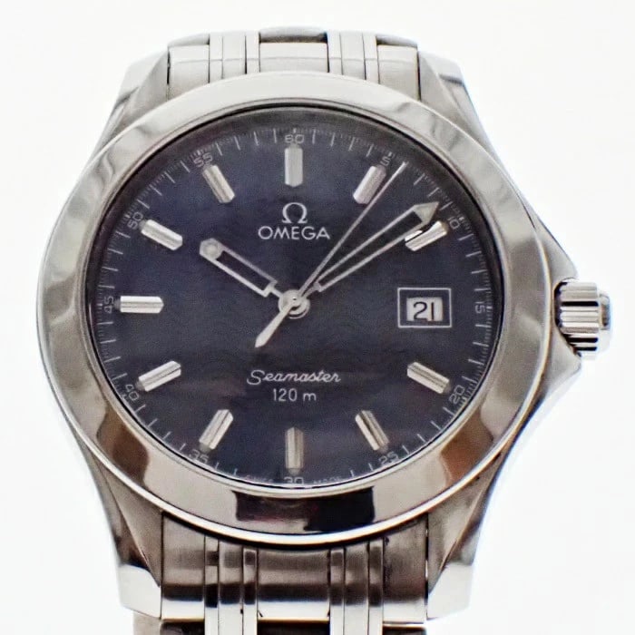 OMEGA SEAMASTER MEN'S QUARTZ WATCH NAVY DIAL, WATCH: Omega Seamaster Men's Quartz Watch Navy Dial, Watch Brand: Omega Type/Style: Wristwatch Material: Case Material: Stainless Steel Band Material: Stainless Steel Color: Dial Color Dial Color: Navy Band