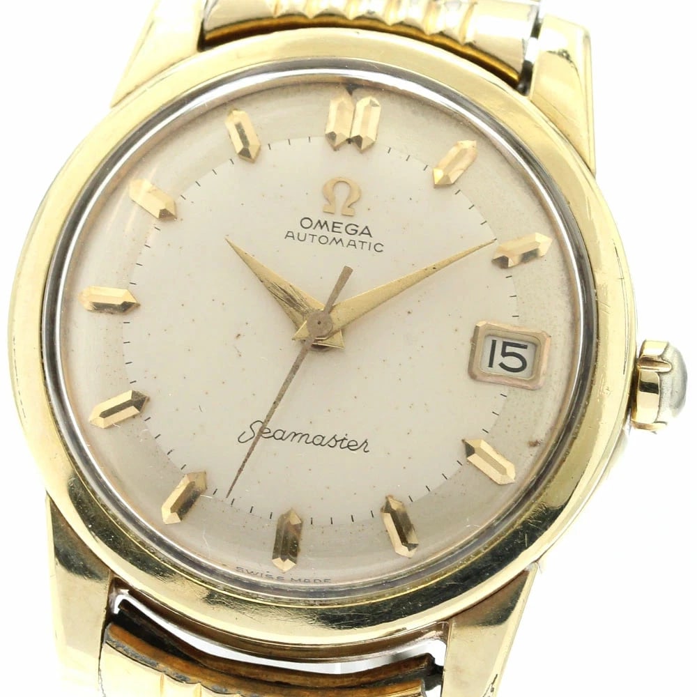 OMEGA SEAMASTER AUTOMATIC RICE BRACELET, WATCH: Omega Seamaster Automatic Rice Bracelet, Watch Brand: Omega Type/Style: Wristwatch Material: Case Material: SS/GP (Stainless Steel/Gold Plated) Band Material: SS/GP Color: Dial Color silver Size: Case