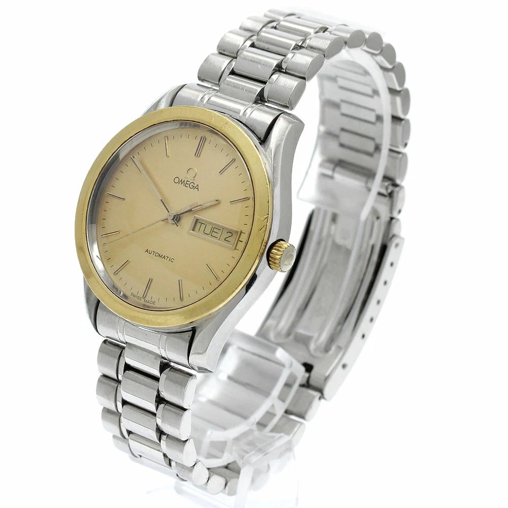 OMEGA SPEEDMASTER AUTOMATIC MEN?S WATCH: Omega Speedmaster Automatic Men?s Watch Brand: Omega Type/Style: Wristwatch Material: Case Material: Stainless Steel / Yellow Gold Band Material: Stainless Steel Color: Dial Color gold Size: Case