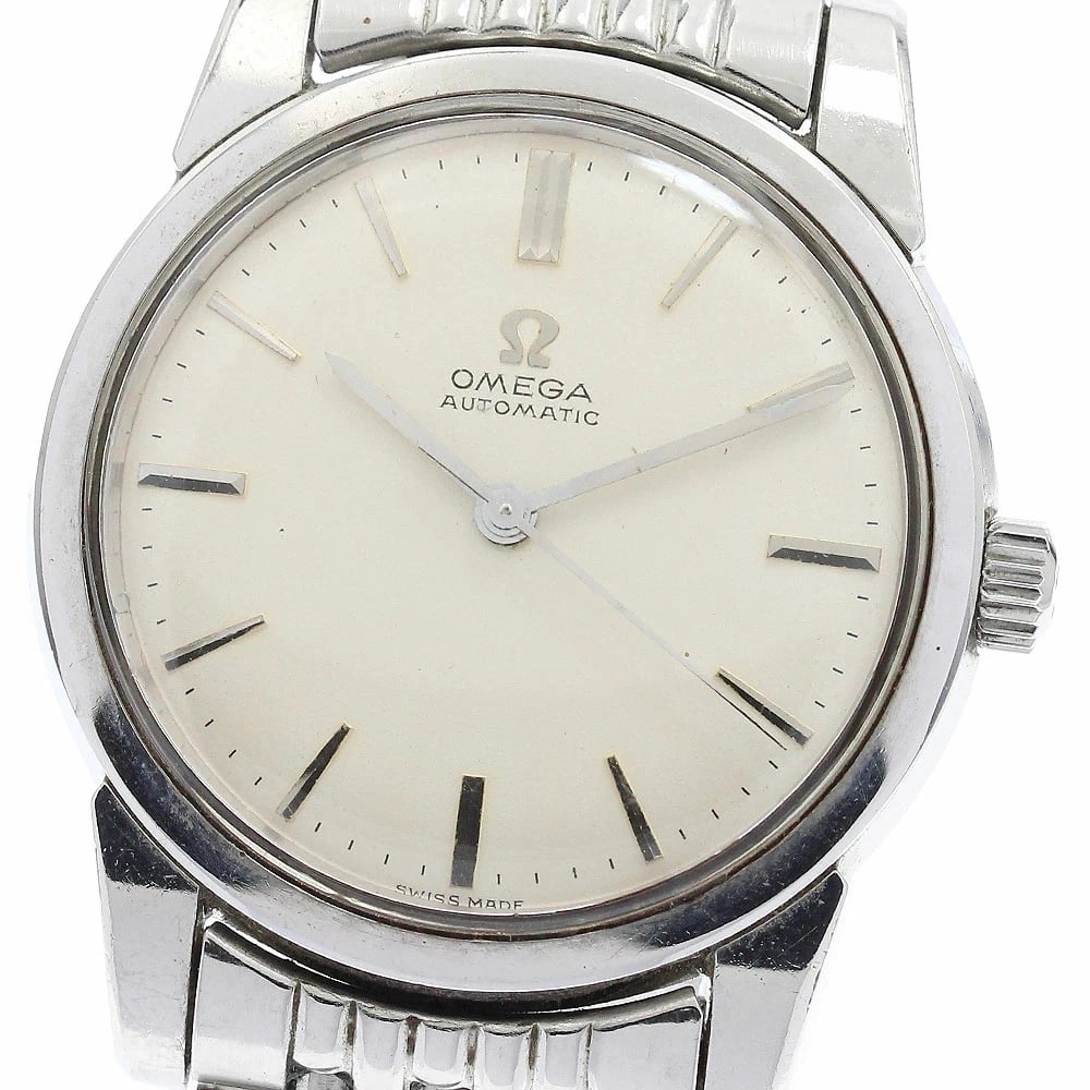 OMEGA RICE BRACELET AUTOMATIC MEN'S WATCH: Omega Rice Bracelet Automatic Men's Watch Brand: Omega Type/Style: Wristwatch Material: Case Material: Stainless Steel Band Material: Stainless Steel Color: Dial Color silver Size: Case Size (Width):