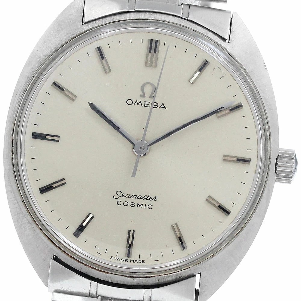 OMEGA SEAMASTER COSMIC DATE MEN'S MANUAL WINDING, WATCH: Omega Seamaster Cosmic Date Men's Manual Winding, Watch Brand: Omega Type/Style: Wristwatch Material: Case Material: Stainless Steel Band Material: Stainless Steel Color: Dial Color silver Size: Case 