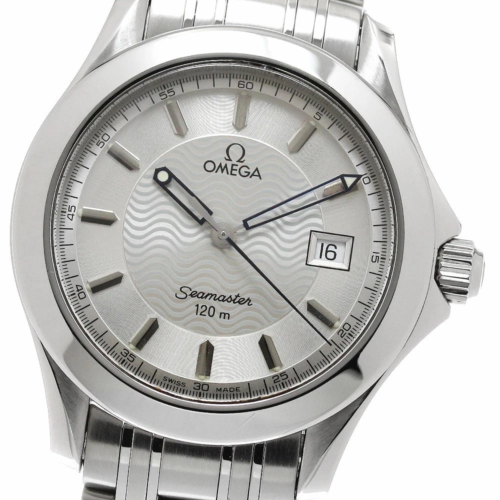 OMEGA SEAMASTER DATE QUARTZ MEN'S WATCH: Omega Seamaster Date Quartz Men's Watch Brand: Omega Type/Style: Wristwatch Material: Case Material: Stainless Steel Band Material: Stainless Steel Color: Dial Color silver Size: Case Size: Approximat