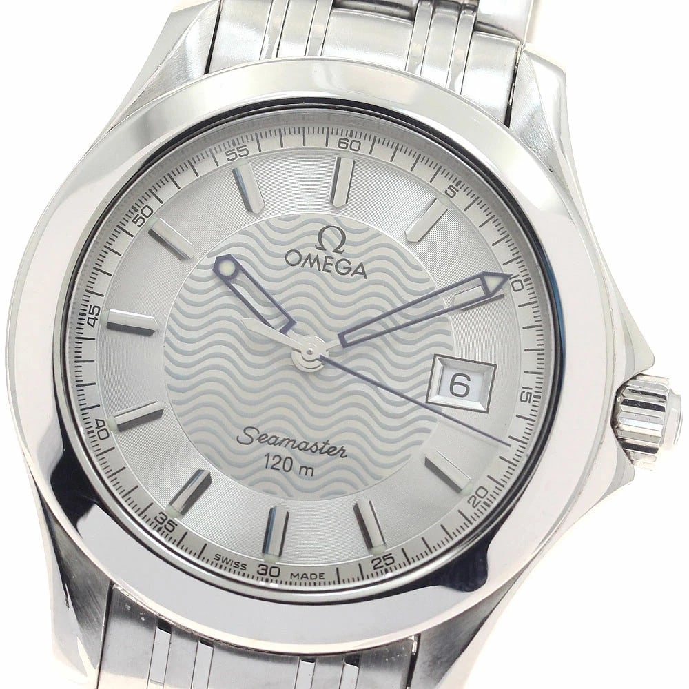 OMEGA SEAMASTER MEN?S QUARTZ WATCH: Omega Seamaster Men?s Quartz Watch Brand: Omega Type/Style: Wristwatch Material: Case Material: Stainless Steel Band Material: Stainless Steel Color: Dial Color silver Size: case Size (Width):