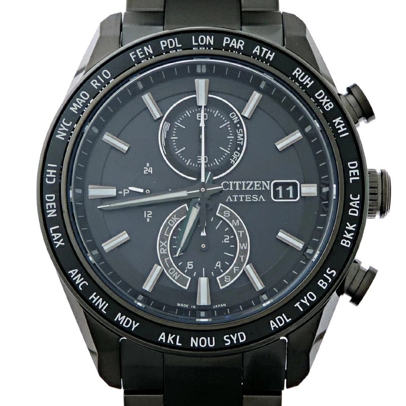 CITIZEN ATTESSA MEN'S WATCH TITANIUM BLACK DIAL, WATCH (1 of 2)