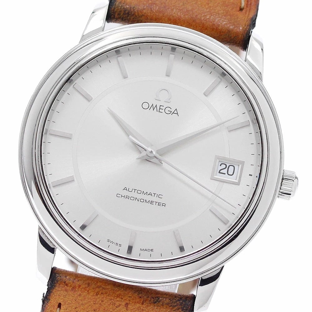OMEGA DEVIL PRESTIGE DATE AUTOMATIC MEN'S WATCH: Omega Devil Prestige Date Automatic Men's Watch Brand: Omega Type/Style: Wristwatch Material: Case Size (W): Approximately 34mm Band Size: Approximately 19.5cm Lug Width: 19mm Color: Dial Color silver