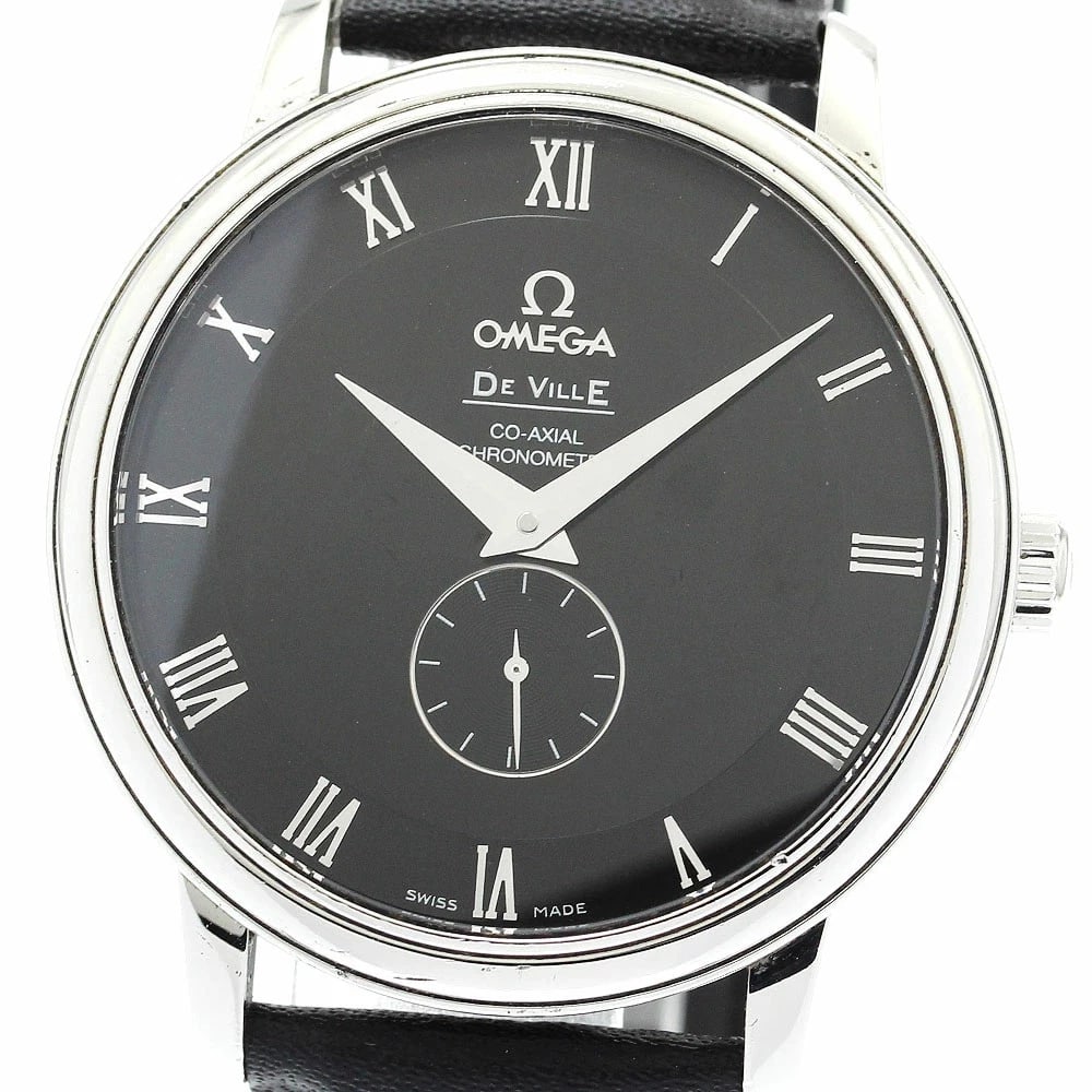 OMEGA SEAMASTER DEVIL PRESTIGE SMALL SECONDS AUTOMATIC MEN'S WATCH: Omega Seamaster Devil Prestige Small Seconds Automatic Men's Watch Brand: Omega Type/Style: Wristwatch Material: Case Material: Stainless Steel Band Material: Leather Color: Dial Color black Size: