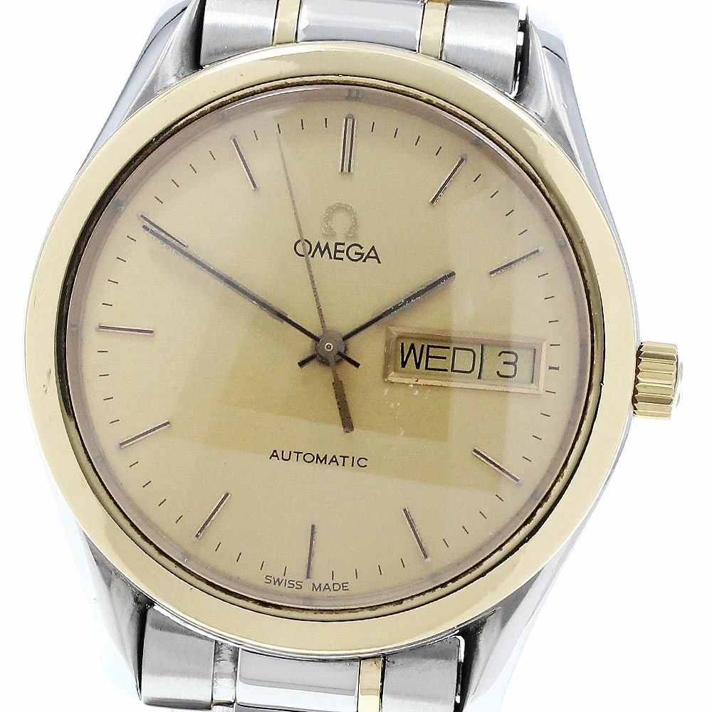 OMEGA SEAMASTER CLASSIC YG GOLD AND STEEL DAY DATE AUTOMATIC WATCH: Omega Seamaster Classic YG Gold and Steel Day Date Automatic Watch Brand: Omega Type/Style: Wristwatch Material: Case Material: SS/YG (Stainless Steel/Yellow Gold) Band Material: SS/YG Color: Dial