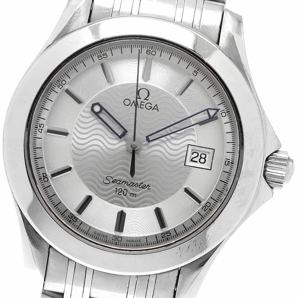 OMEGA SEAMASTER DATE QUARTZ MEN'S WATCH: Omega Seamaster Date Quartz Men's Watch Brand: Omega Type/Style: Wristwatch Material: Case Material: Stainless Steel Band Material: Stainless Steel Color: Dial Color silver Size: Case Size: Approximat