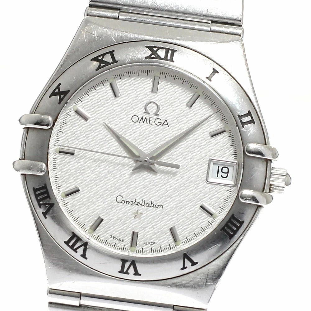 OMEGA CONSTELLATION QUARTZ MEN?S WATCH: Omega Constellation Quartz Men?s Watch Brand: Omega Type/Style: Wristwatch Material: Case Material: Stainless Steel Band Material: Stainless Steel Color: Dial Color silver Size: Case Size (W):