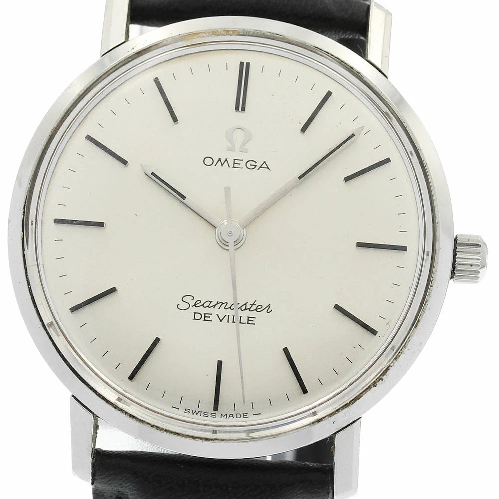 OMEGA SEAMASTER DEVIL MANUAL WINDING MEN'S WATCH: Omega Seamaster Devil Manual Winding Men's Watch Brand: Omega Type/Style: Wristwatch Material: Case Material: Stainless Steel Band Material: Leather Color: Dial Color silver Size: Case Size (Width): A