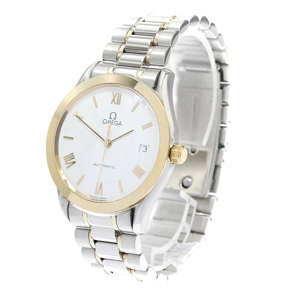 OMEGA SPEEDMASTER AUTOMATIC DATE MEN'S WATCH: Omega Speedmaster Automatic Date Men's Watch Brand: Omega Type/Style: Wristwatch Material: Case Material: SS/GP (Stainless Steel/Gold Plated)Band Material: SS/GP (Stainless Steel/Gold Plated) Color: D