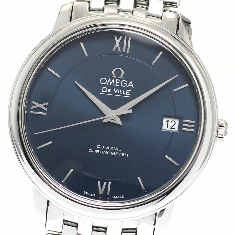 OMEGA SEAMASTER DEVILE PRESTIGE CO-AXIAL CHRONOMETER AUTOMATIC WATCH: Omega Seamaster Devile Prestige Co-Axial Chronometer Automatic Watch Brand: Omega Type/Style: Wristwatch Material: Case Material: Stainless Steel Band Material: Stainless Steel Color: Dial Color navy
