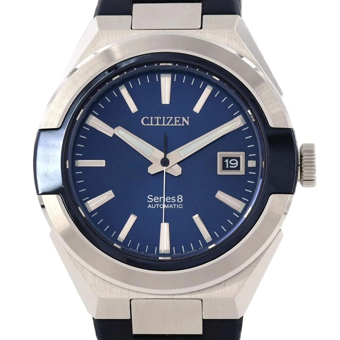 CITIZEN SERIES SS AUTOMATIC BLUE DIAL RUBBER BAND, WATCH: Citizen Series SS Automatic Blue Dial Rubber Band, Watch Brand: Citizen Type/Style: Wristwatch Material: Case Material: Stainless Steel Band Material: Rubber Color: Dial Color blue Size: Case