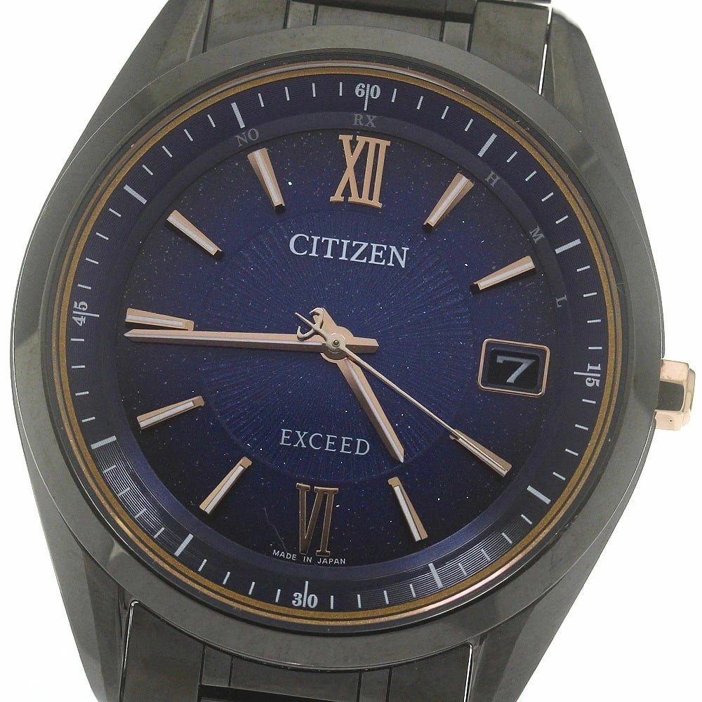 CITIZEN EXCEED COSMIC BLUE ANNIVERSARY TITANIUM WATCH: Citizen Exceed Cosmic Blue Anniversary Titanium Watch Brand: Citizen Type/Style: Wristwatch Material: Case Material: Titanium Band Material: Titanium Color: Dial Color blue Size: Case Size (mm): 38 Ba
