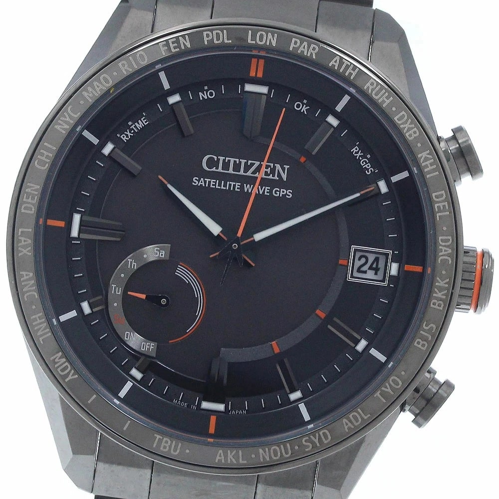 CITIZEN ATESSA ACT LINE BLACK TITANIUM SOLAR RADIO WATCH: Citizen Atessa ACT Line Black Titanium Solar Radio Watch Brand: Citizen Type/Style: Wristwatch Material: Case Material: Titanium Band Material: Titanium Color: Dial Color black Size: Case Size (W):