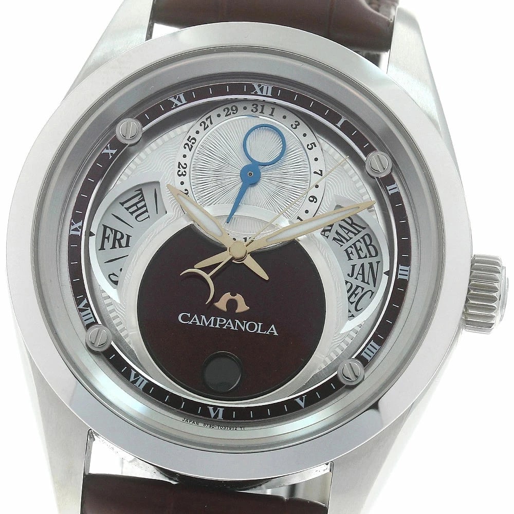 CITIZEN CAMPANOLA DEEP SCARLET TRIPLE SOLAR MEN'S WATCH: Citizen Campanola Deep Scarlet Triple Solar Men's Watch Brand: Citizen Type/Style: Wristwatch Material: Case Material: Stainless Steel Band Material: Leather Color: Dial Color Silver/Red Size: Case