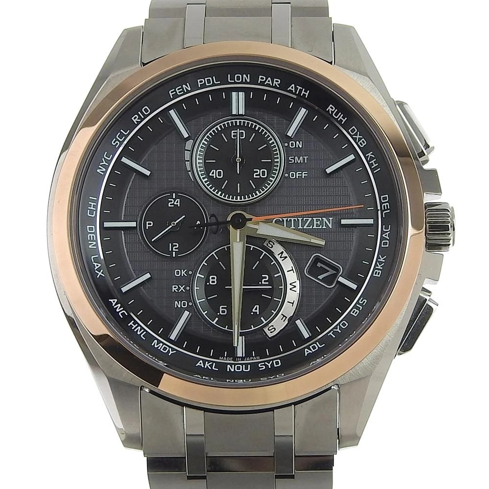 CITIZEN ATTESSA ECO-DRIVE RADIO WATCH TITANIUM, WATCH (1 of 3)