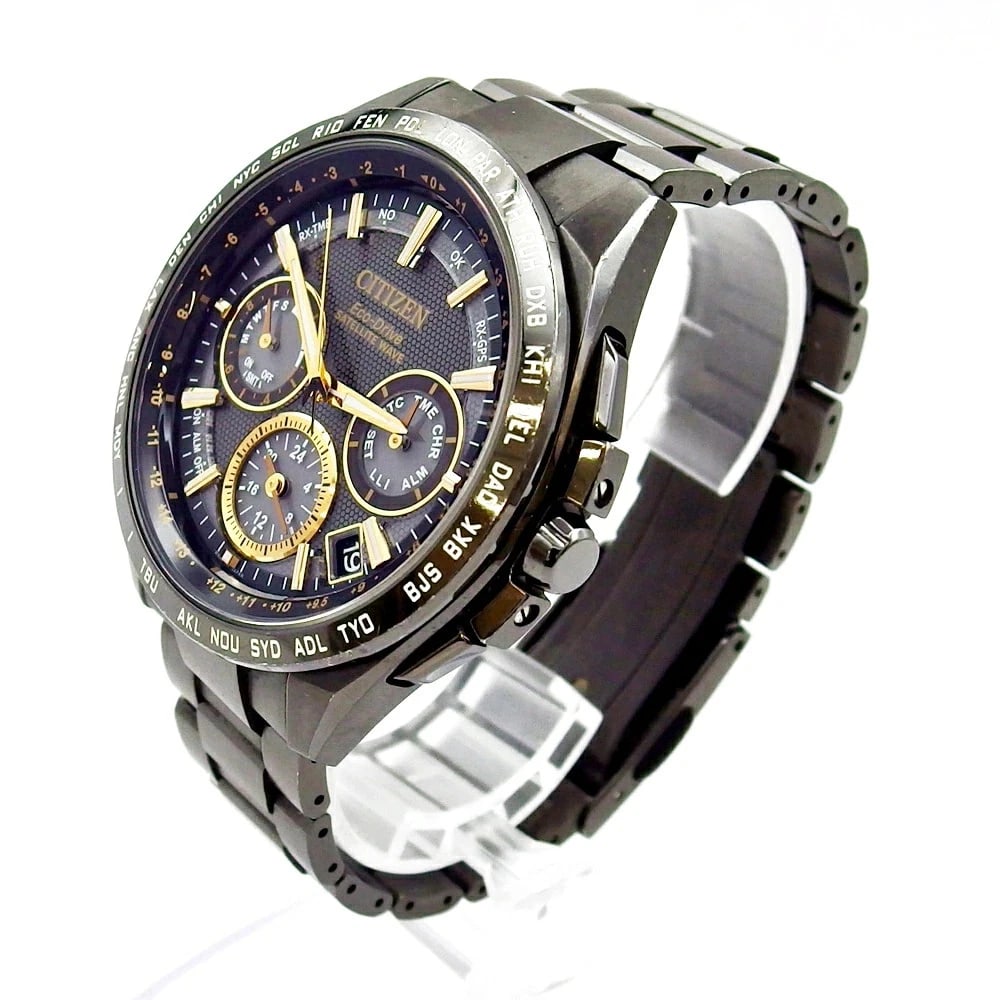 CITIZEN ATTESSA SATELLITE WAVE RADIO SOLAR ECO DRIVE WATCH (1 of 4)
