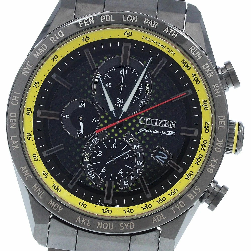 CITIZEN ECO DRIVE SOLAR WATCH: Citizen Eco Drive Solar Watch Brand: Citizen Type/Style: Wristwatch Material: Case Material: Titanium Band Material: Titanium Color: Dial Color black Size: Case Size: Approx. 42mm Band Size: Approx.