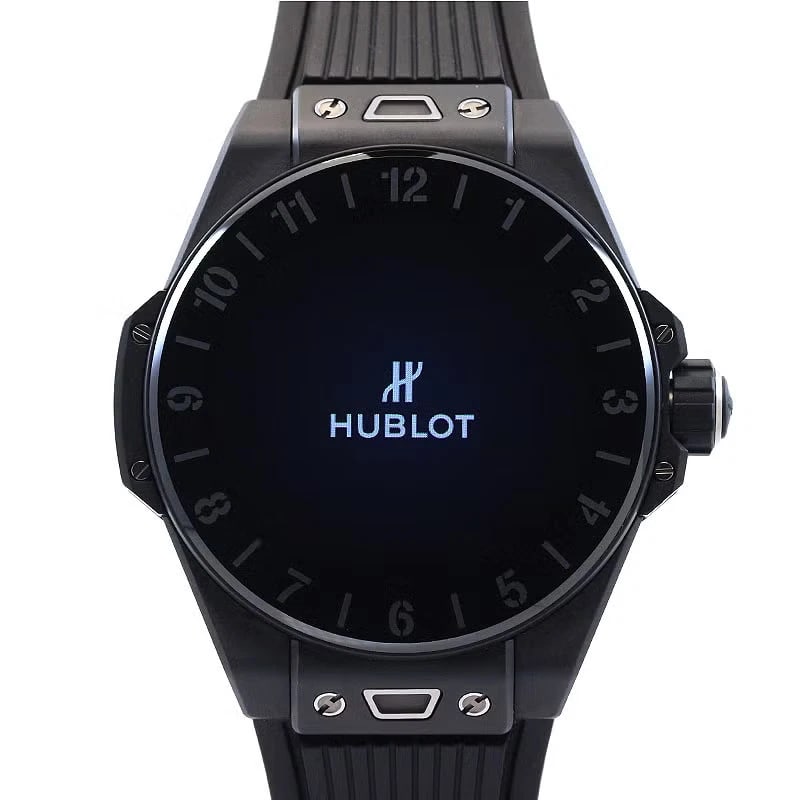 HUBLOT BIG BANG BLACK CERAMIC, WATCH: Hublot Big Bang Black Ceramic, Watch Brand: HUBLOT Type/Style: Wrist watch Material: Case Material Ceramic Band Material Rubber/black coated titanium buckle Color: Dial Color Amored Size: Case Size 42