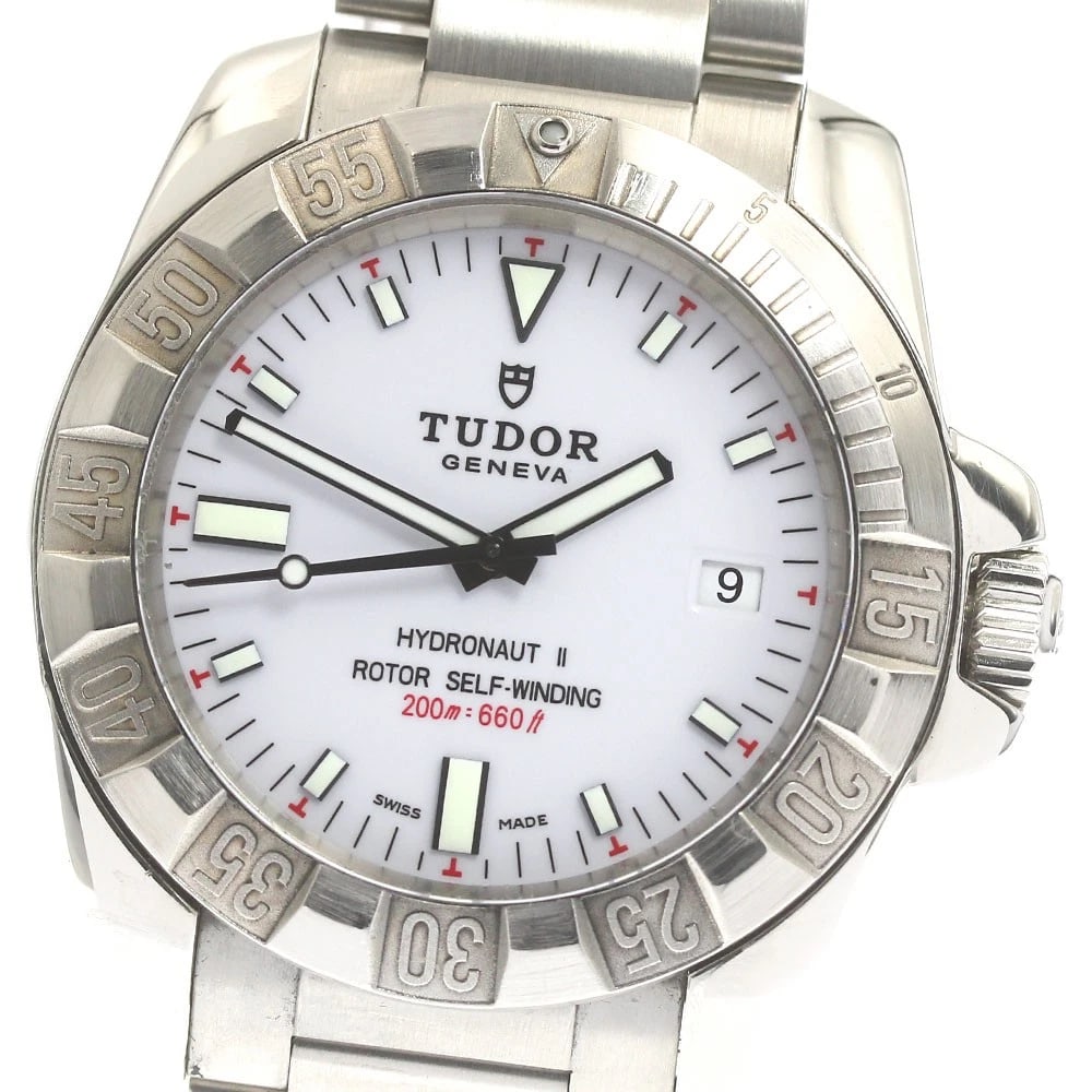 TUDOR HYDRO DATE WHITE AUTOMATIC WATCH: TUDOR Hydro Date white Automatic Watch Brand: TUDOR Type/Style: Wristwatch Material: Band Material Stainless Steel, Case Material Stainless Steel Color: Band Color Silver, Dial Color white, Case