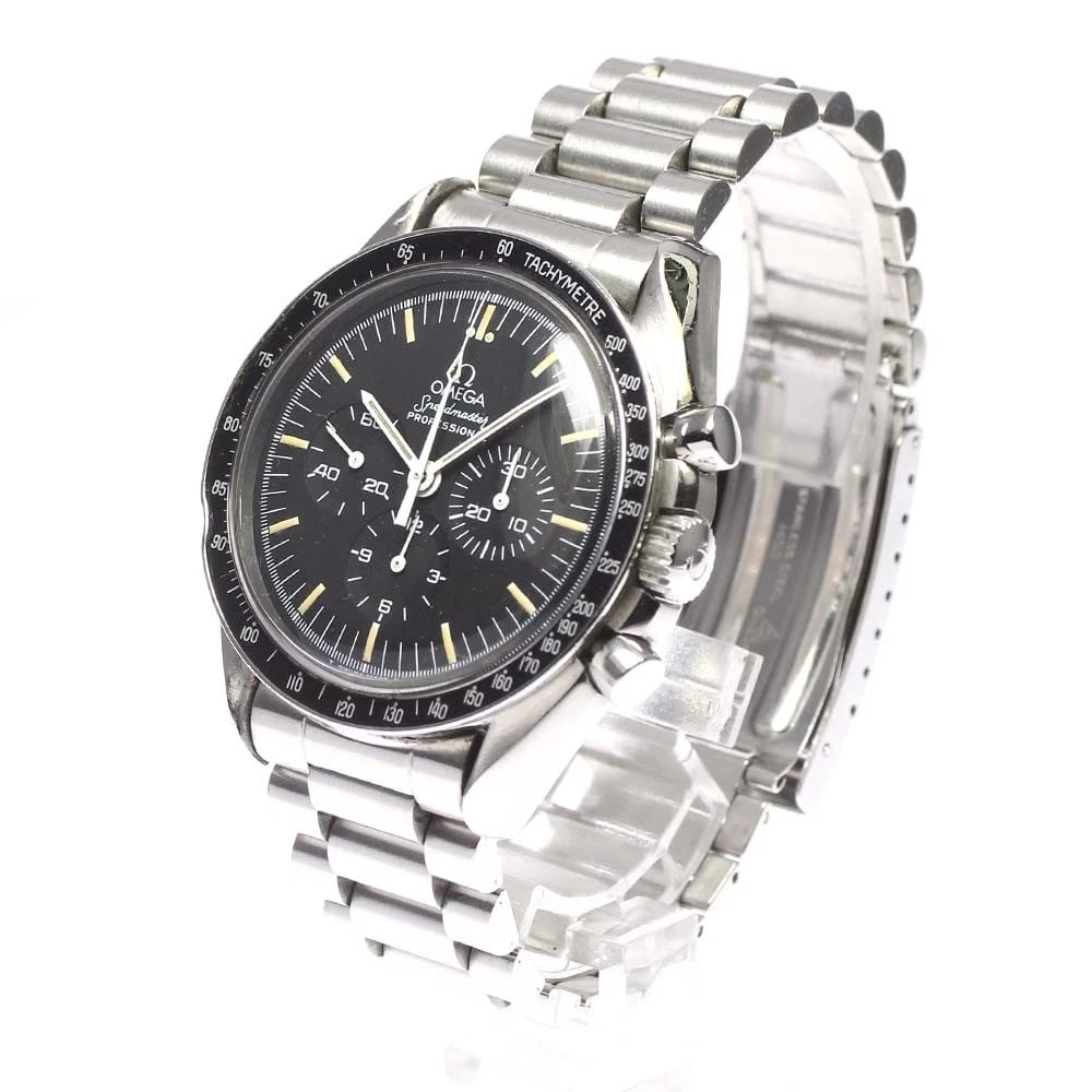 OMEGA SPEEDMASTER PROFESSIONAL, WATCH: OMEGA Speedmaster Professional, Watch Brand: OMEGA Type/Style: Wristwatch Material: Band Material Stainless Steel, Case Material Stainless Steel Color: Band Color Silver, Dial Color black, Case Color 