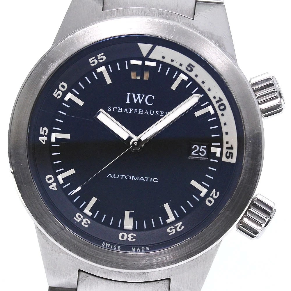 IWC SCHAFFHAUSEN AQUATIMER DATE AUTOMATIC WATCH: IWC SCHAFFHAUSEN Aquatimer Date Automatic Watch Brand: IWC SCHAFFHAUSEN Type/Style: Wristwatch Material: Band Material Stainless Steel, Case Material Stainless Steel Color: Band Color Silver, Dial