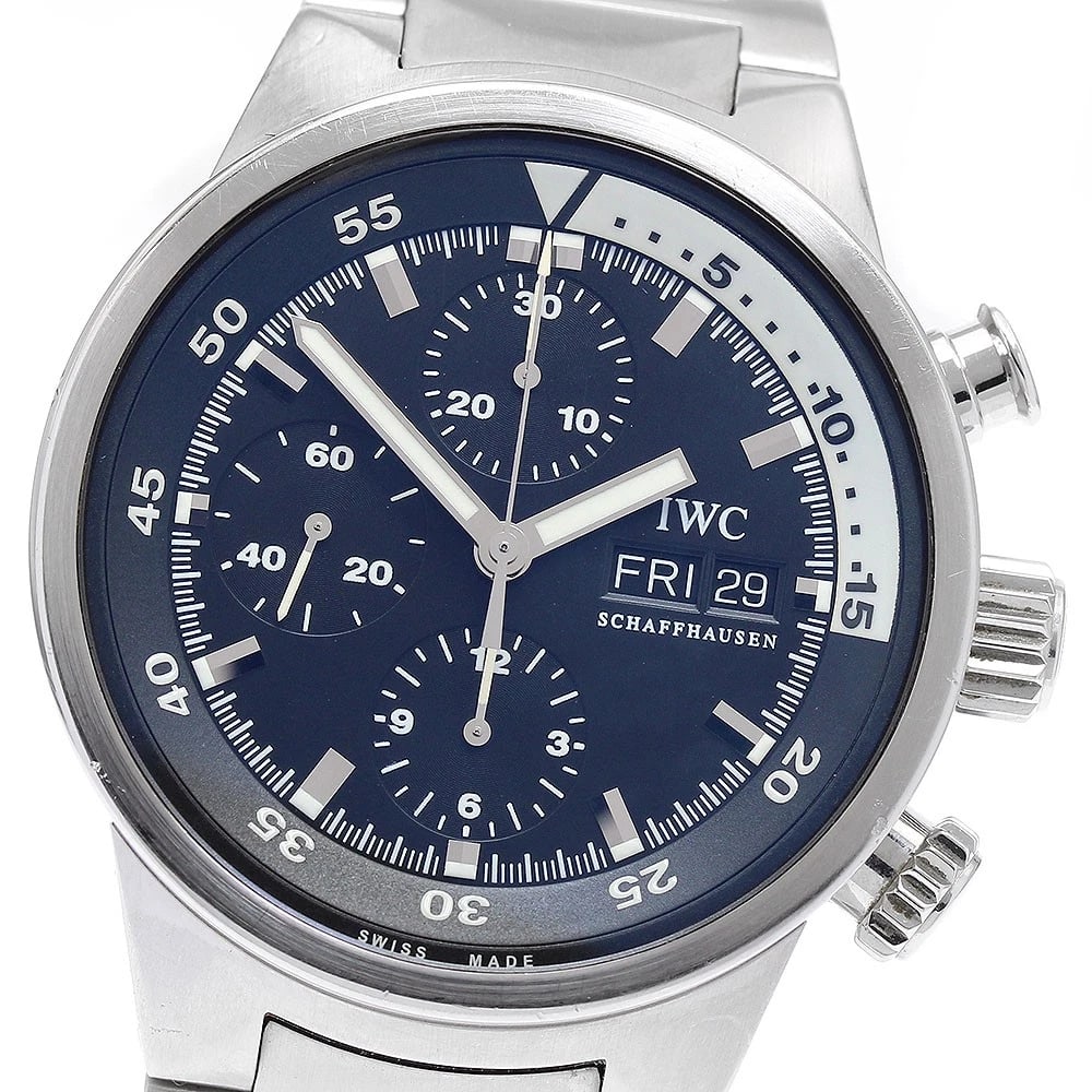 IWC SCHAFFHAUSEN AQUA TIMER CHRONOGRAPH AUTOMATIC WATCH: IWC SCHAFFHAUSEN Aqua timer Chronograph Automatic Watch Brand: IWC SCHAFFHAUSEN Type/Style: Wristwatch Material: Band Material Stainless Steel, Case Material Stainless Steel Color: Band Color Silver,