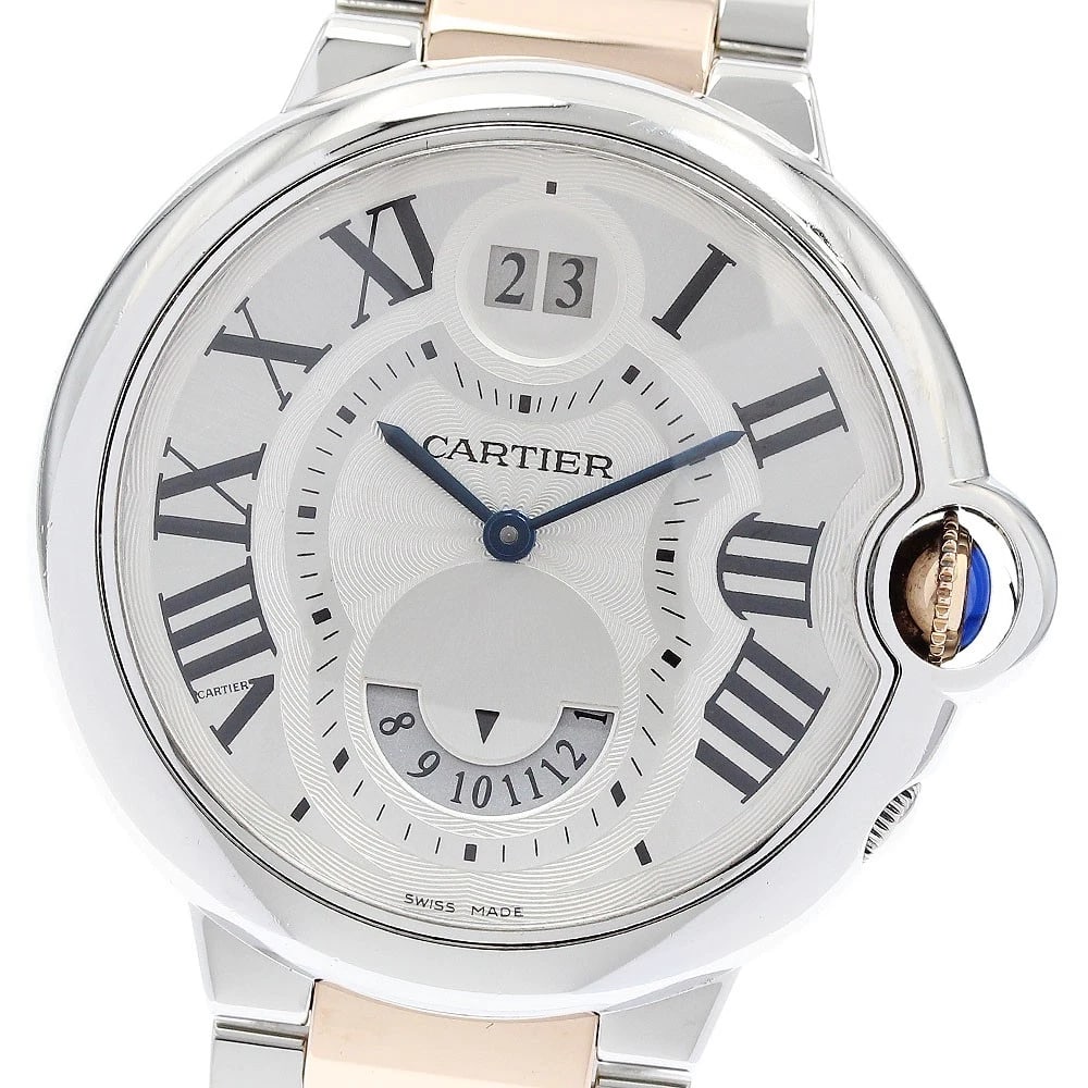 CARTIER BARON BLUE WATCH: CARTIER Baron blue Watch Brand: CARTIER Type/Style: Wristwatch Material: Band Material Stainless Steel/PG, Case Material Stainless Steel/PG Color: Band Color Silver / Pink Gold, Dial Color Silver,