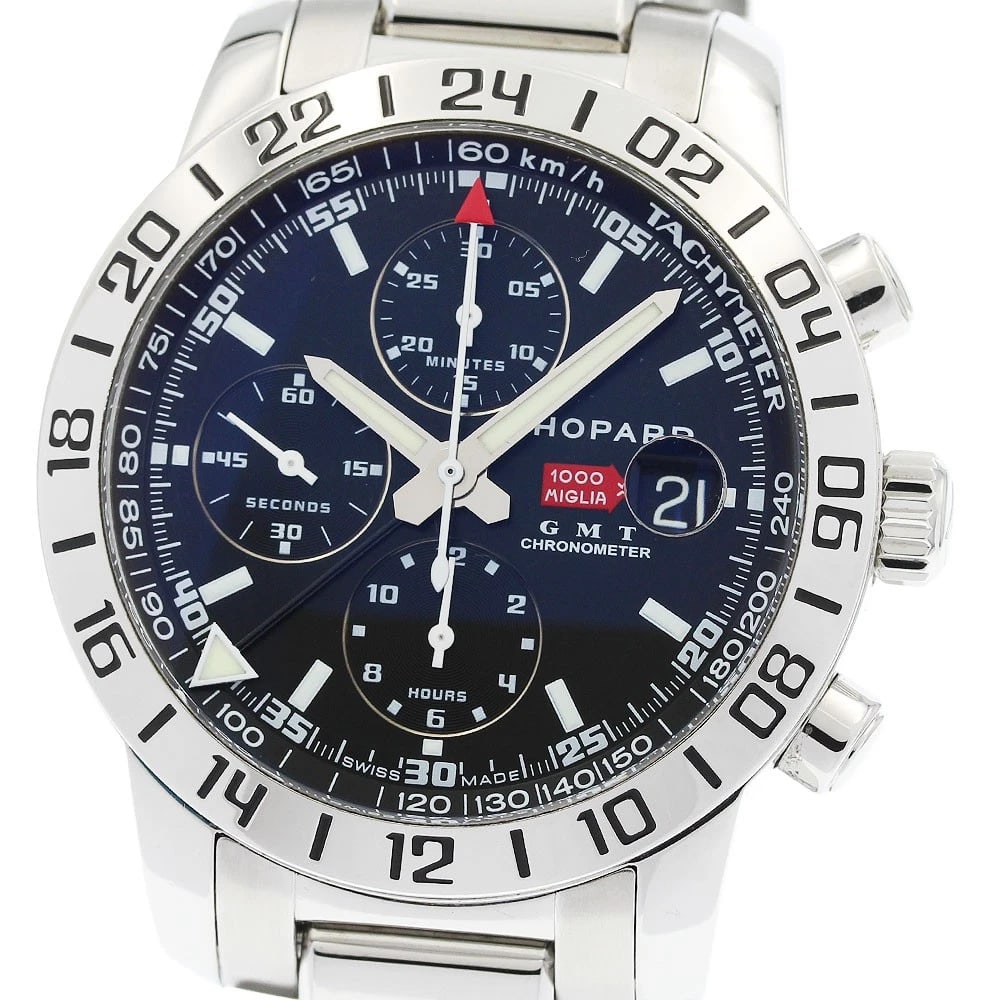 CHOPARD MILLE MIGLIA CHRONOGRAPH AUTOMATIC WATCH: Chopard Mille Miglia Chronograph Automatic Watch Brand: Chopard Type/Style: Wristwatch Material: Band Material Stainless Steel, Case Material Stainless Steel Color: Band Color Silver, Dial Color