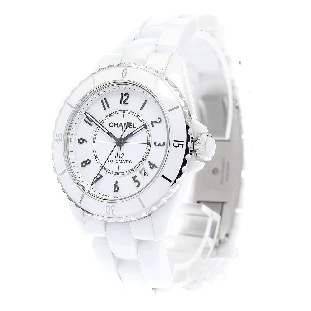 CHANEL J12 WHITE CERAMIC AUTOMATIC WATCH - 2
