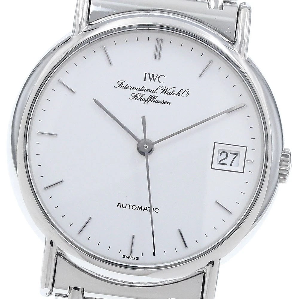 IWC SCHAFFHAUSEN DATE WHITE AUTOMATIC WATCH: IWC SCHAFFHAUSEN Date White Automatic Watch Brand: IWC SCHAFFHAUSEN Type/Style: Wristwatch Material: Band Material Stainless Steel, Case Material Stainless Steel Color: Band Color Silver, Dial Color
