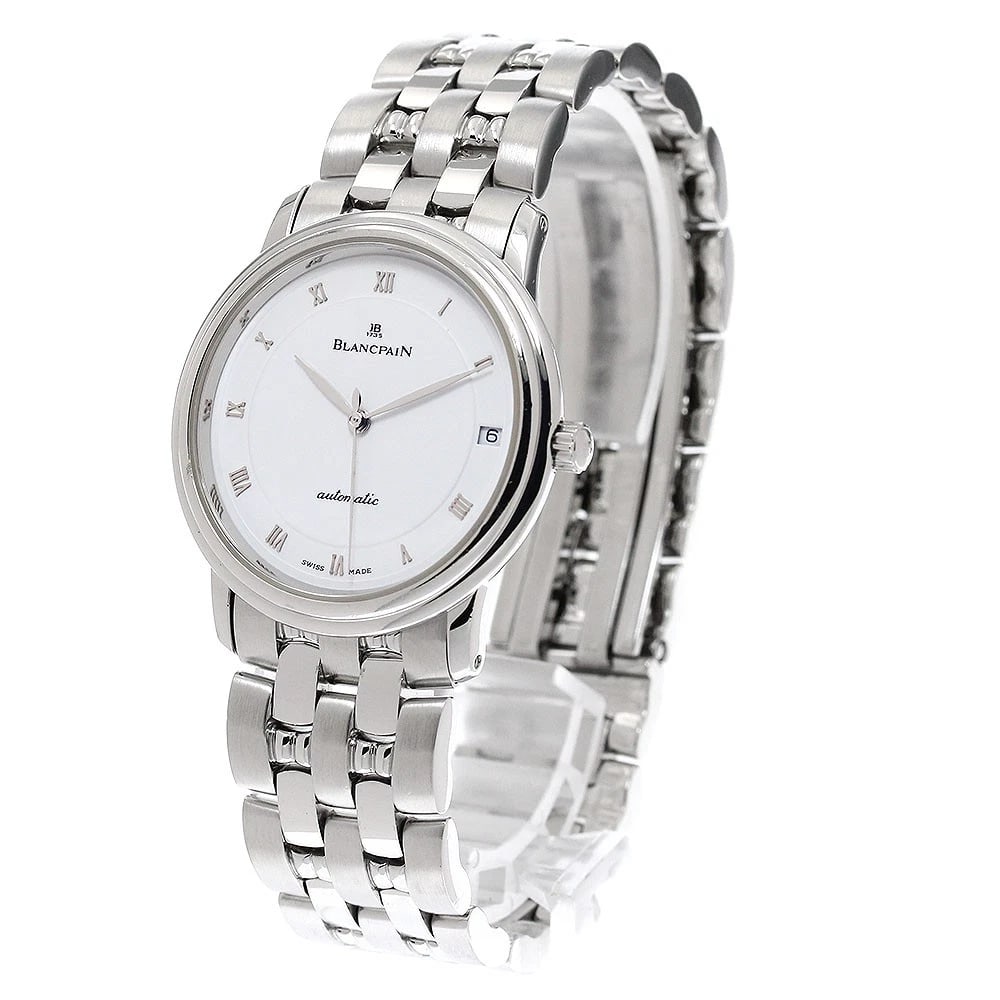 BLANCPAIN VILLERET SLIM DATE AUTOMATIC WATCH: Blancpain Villeret Slim Date Automatic Watch Brand: Blancpain Type/Style: Wristwatch Material: Band Material Stainless Steel, Case Material Stainless Steel Color: Band Color Silver, Dial Color white,
