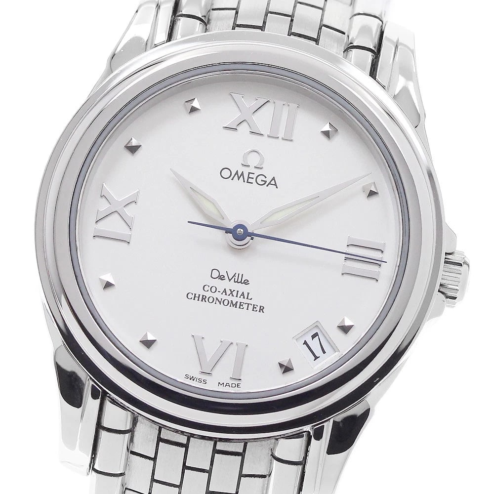 OMEGA DE VILLE COAXIAL DATE SILVER AUTOMATIC WATCH: OMEGA De Ville Coaxial Date Silver Automatic Watch Brand: OMEGA Type/Style: Wristwatch Material: Band Material Stainless Steel, Case Material Stainless Steel Color: Band Color Silver, Dial Color