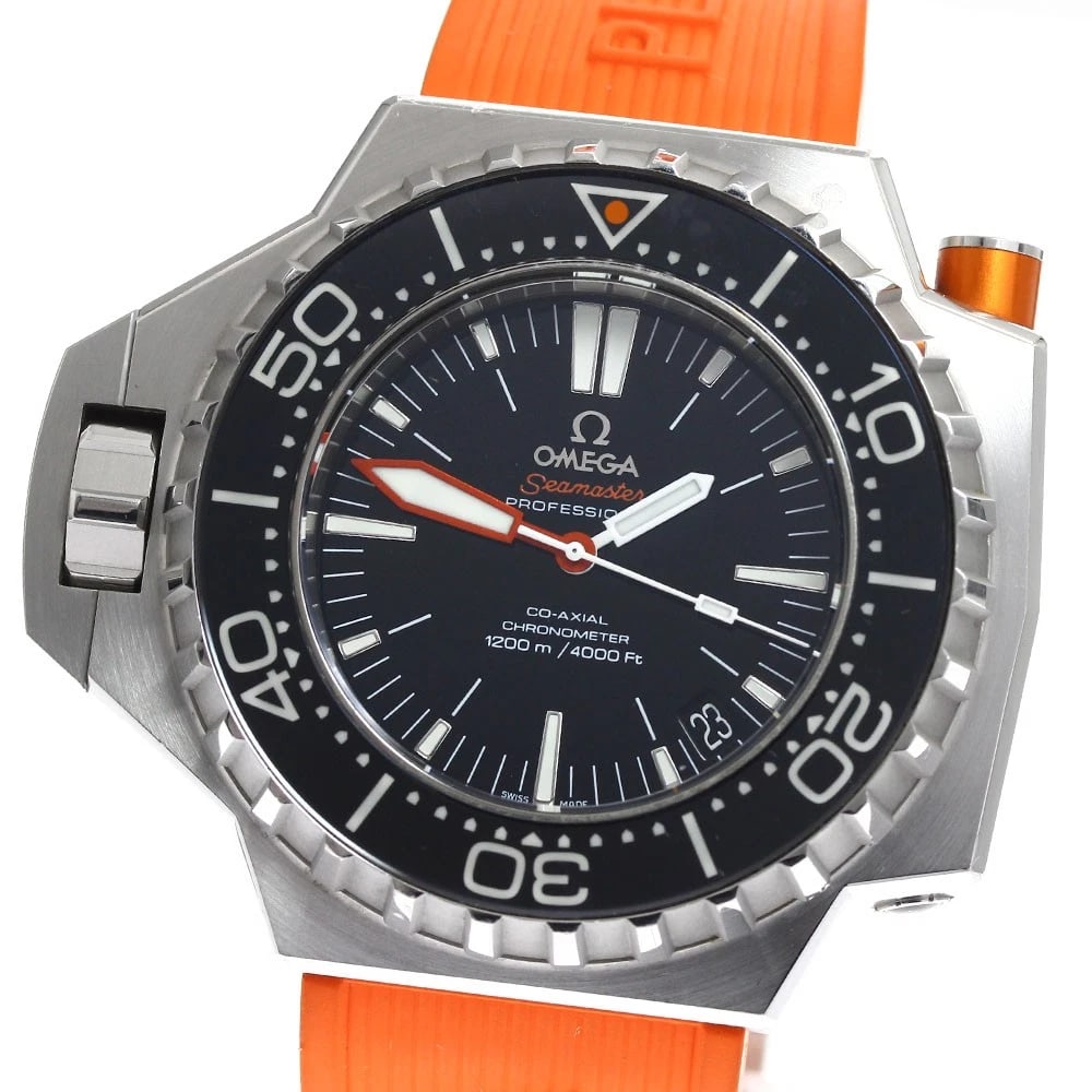 OMEGA SEAMASTER COAXIAL AUTOMATIC, WATCH: OMEGA Seamaster Coaxial Automatic, Watch Brand: OMEGA Type/Style: Wristwatch Material: Band Material rubber, Case Material Stainless Steel Color: Band Color Orange, Dial Color black, Case Color