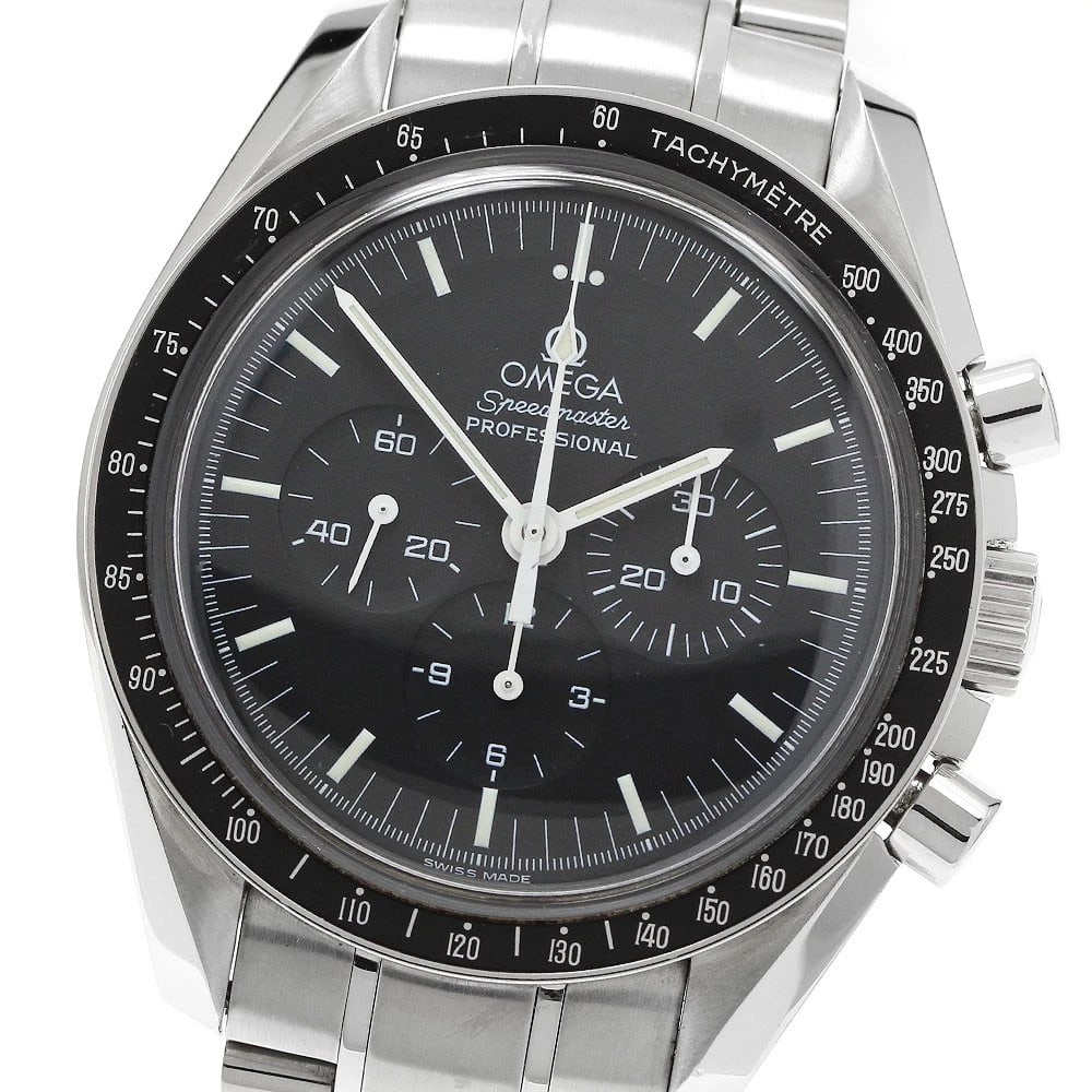 OMEGA SPEEDMASTER PROFESSIONAL WATCH: OMEGA Speedmaster Professional Watch Brand: OMEGA Type/Style: Wristwatch Material: Band Material Stainless Steel, Case Material Stainless Steel Color: Band Color Silver, Dial Color black, Case Color