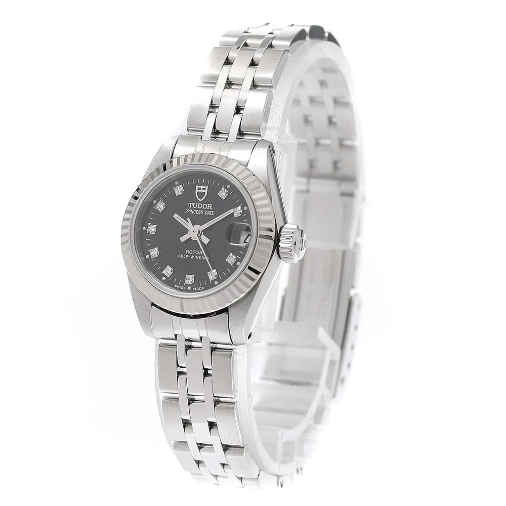 TUDOR PRINCESS DATE BEZEL BLACK AUTOMATIC WATCH - 2