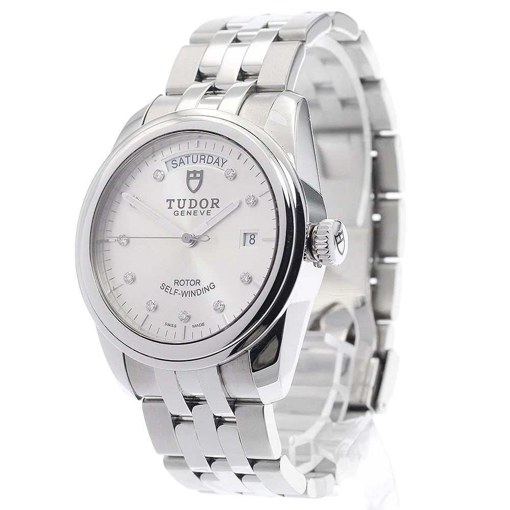 TUDOR GLAMOUR DATE DIAMOND AUTOMATIC WATCH - 2
