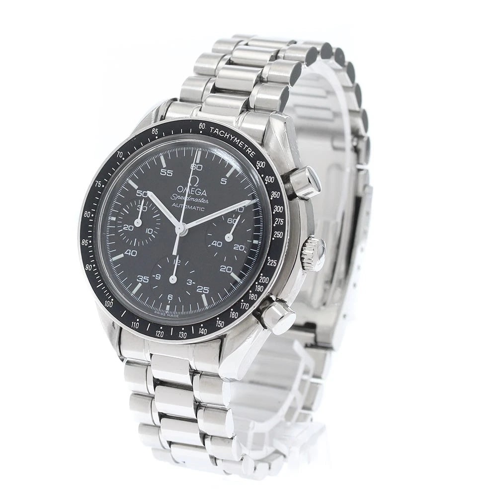 OMEGA SPEEDMASTER CHRONOGRAPH BLACK AUTOMATIC WATCH - 2