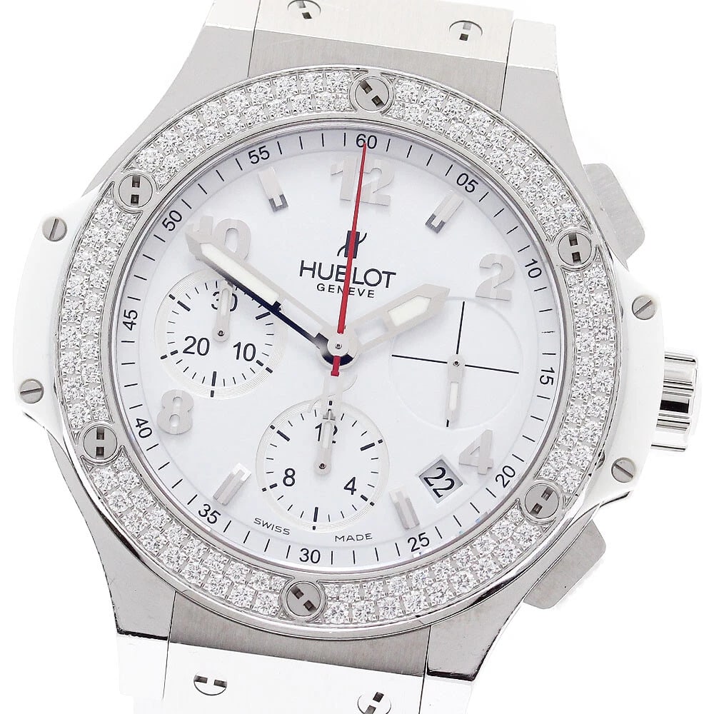 HUBLOT BIG BANG STEEL WHITE AUTOMATIC WATCH: HUBLOT Big bang steel white Automatic Watch Brand: HUBLOT Type/Style: Wristwatch Material: Band Material rubber, Case Material Stainless Steel / Titanium Color: Band Color white, Dial Color white,