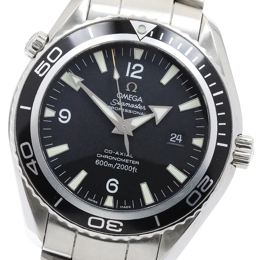 OMEGA SEAMASTER PLANET OCEAN BLACK AUTOMATIC WATCH: OMEGA Seamaster Planet Ocean black Automatic Watch Brand: OMEGA Type/Style: Wristwatch Material: Band Material Stainless Steel, Case Material Stainless Steel Color: Band Color Silver, Dial Color black