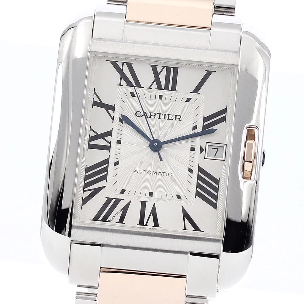 CARTIER TANK DATE AUTOMATIC WATCH: CARTIER Tank Date Automatic Watch Brand: CARTIER Type/Style: Wristwatch Material: Band Material Stainless Steel/K18PG, Case Material Stainless Steel Color: Band Color Silver / Pink Gold, Dial Color Si